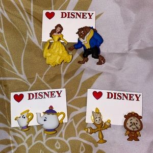 Beauty and the beast earrings set